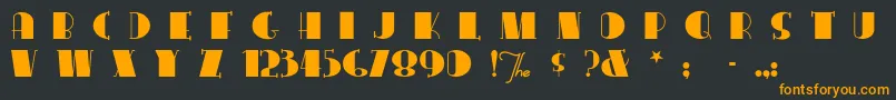 フォントCongaline – 黒い背景にオレンジの文字