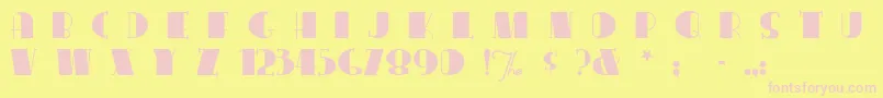 Congaline Font – Pink Fonts on Yellow Background