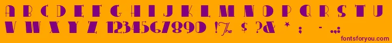 Congaline Font – Purple Fonts on Orange Background