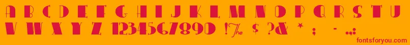 Congaline Font – Red Fonts on Orange Background