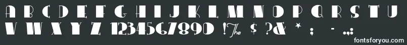 Шрифт Congaline – белые шрифты на чёрном фоне