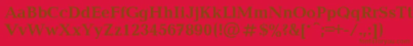 BalticacBold Font – Brown Fonts on Red Background