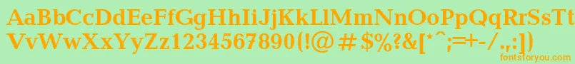 BalticacBold Font – Orange Fonts on Green Background