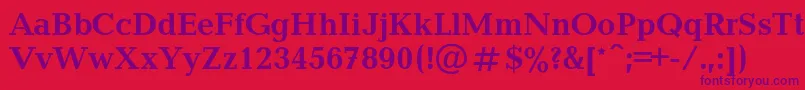 BalticacBold Font – Purple Fonts on Red Background