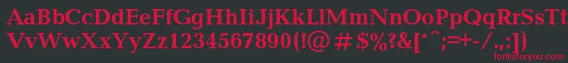 BalticacBold Font – Red Fonts on Black Background
