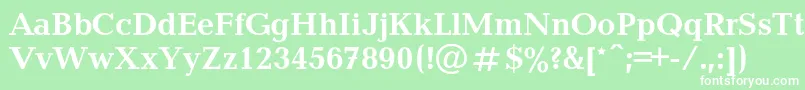 BalticacBold Font – White Fonts on Green Background