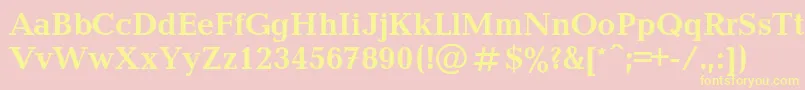 BalticacBold Font – Yellow Fonts on Pink Background