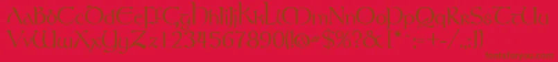 TolkienRegular Font – Brown Fonts on Red Background