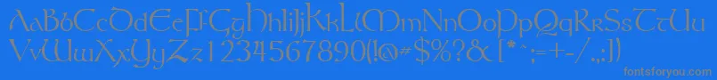 TolkienRegular Font – Gray Fonts on Blue Background