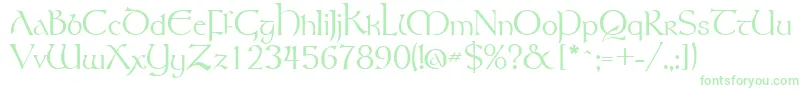 TolkienRegular Font – Green Fonts on White Background