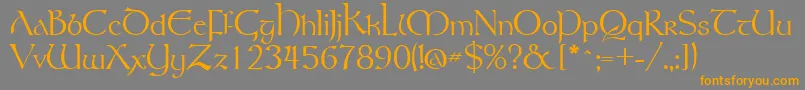 Lisätietoja TolkienRegular-fontista TolkienRegular-fontti – oranssit fontit harmaalla taustalla