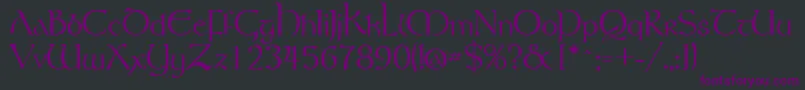 TolkienRegular-Schriftart – Violette Schriften auf schwarzem Hintergrund