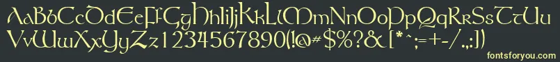 More about TolkienRegular Font TolkienRegular Font – Yellow Fonts on Black Background