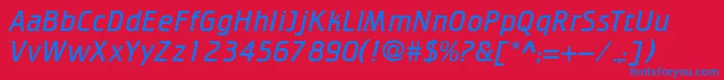 Cricketlight Font – Blue Fonts on Red Background