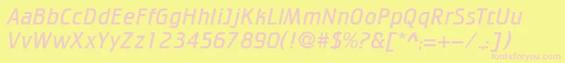 Cricketlight Font – Pink Fonts on Yellow Background