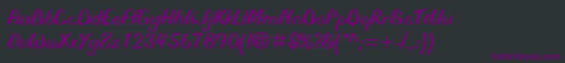 Шрифт BonitaRegular – фиолетовые шрифты на чёрном фоне
