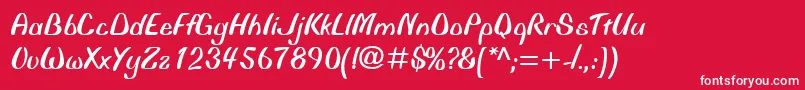 BonitaRegular Font – White Fonts on Red Background