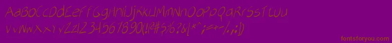 AircutLight Font – Brown Fonts on Purple Background