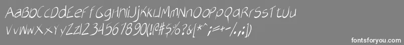 フォントAircutLight – 灰色の背景に白い文字