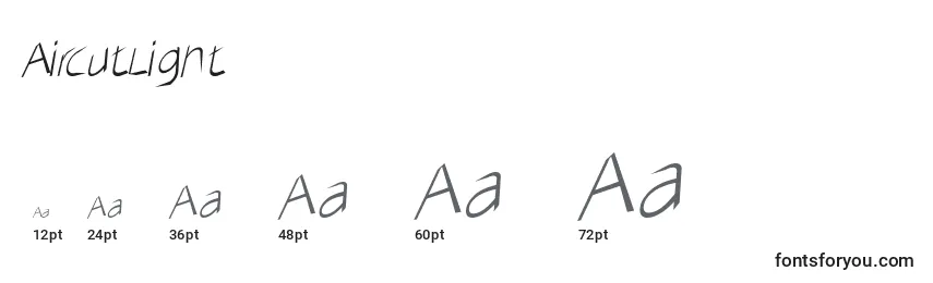 AircutLight Font Sizes