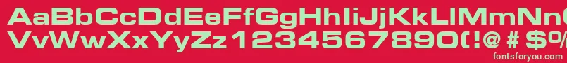 fuente EurostileLtBoldExtended2 – Fuentes Verdes Sobre Fondo Rojo