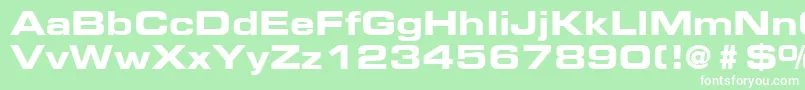 EurostileLtBoldExtended2 Font – White Fonts on Green Background