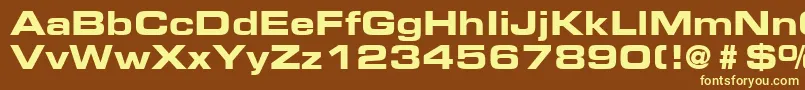 fuente EurostileLtBoldExtended2 – Fuentes Amarillas Sobre Fondo Marrón