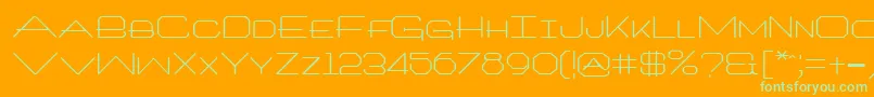 Architxt-Schriftart – Grüne Schriften auf orangefarbenem Hintergrund