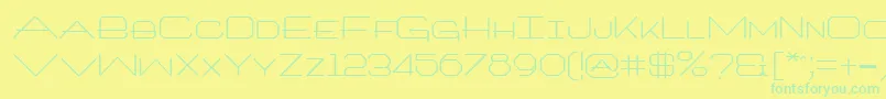 fuente Architxt – Fuentes Verdes Sobre Fondo Amarillo