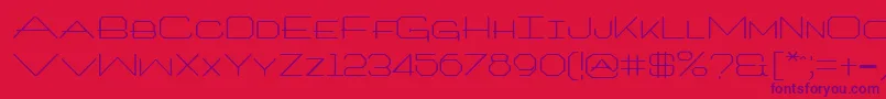 フォントArchitxt – 赤い背景に紫のフォント