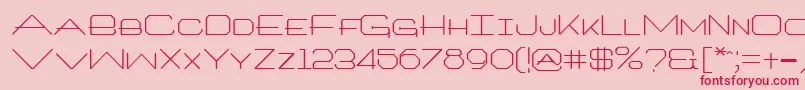 フォントArchitxt – ピンクの背景に赤い文字