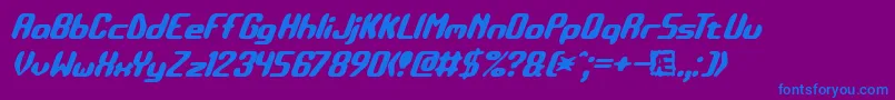 DetonateBrk Font – Blue Fonts on Purple Background