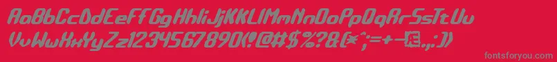フォントDetonateBrk – 赤い背景に灰色の文字