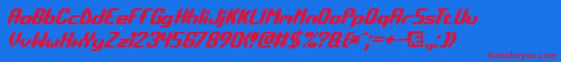 DetonateBrk Font – Red Fonts on Blue Background