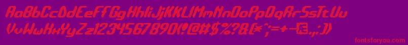 DetonateBrk Font – Red Fonts on Purple Background