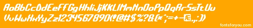 DetonateBrk Font – White Fonts on Orange Background