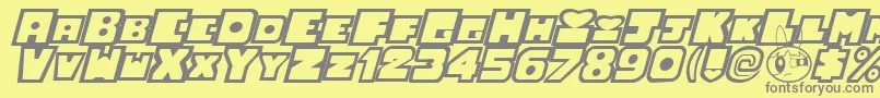Police PowerpuffGirlsFont – polices grises sur fond jaune