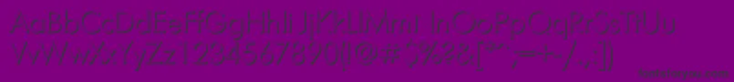 Czcionka Futurisvolumec – czarne czcionki na fioletowym tle