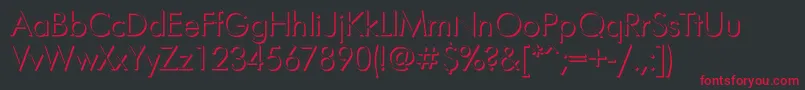 Futurisvolumec Font – Red Fonts on Black Background