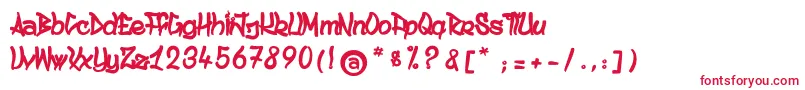 AncestralKatanaSword Font – Red Fonts on White Background