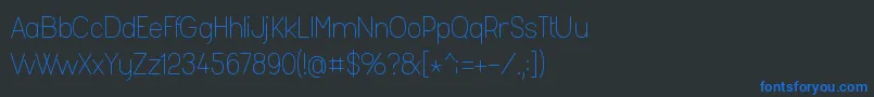 Fashl954 Font – Blue Fonts on Black Background