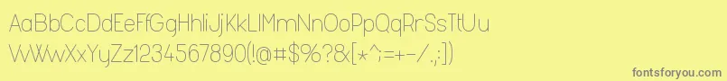 Fashl954 Font – Gray Fonts on Yellow Background