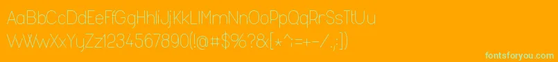 Fashl954 Font – Green Fonts on Orange Background