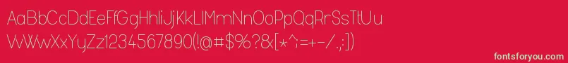 フォントFashl954 – 赤い背景に緑の文字