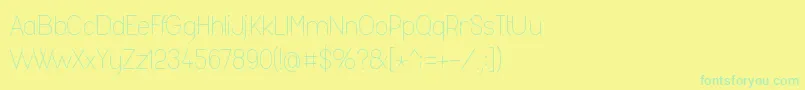 Fashl954 Font – Green Fonts on Yellow Background
