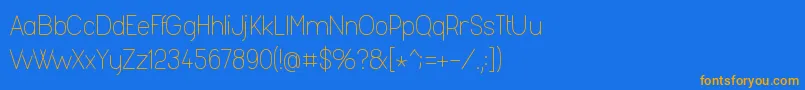 Fashl954 Font – Orange Fonts on Blue Background