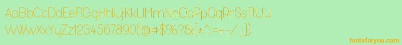 Fashl954 Font – Orange Fonts on Green Background