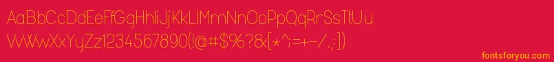 Fashl954 Font – Orange Fonts on Red Background