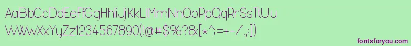 Fashl954 Font – Purple Fonts on Green Background
