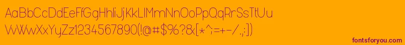 Fashl954 Font – Purple Fonts on Orange Background